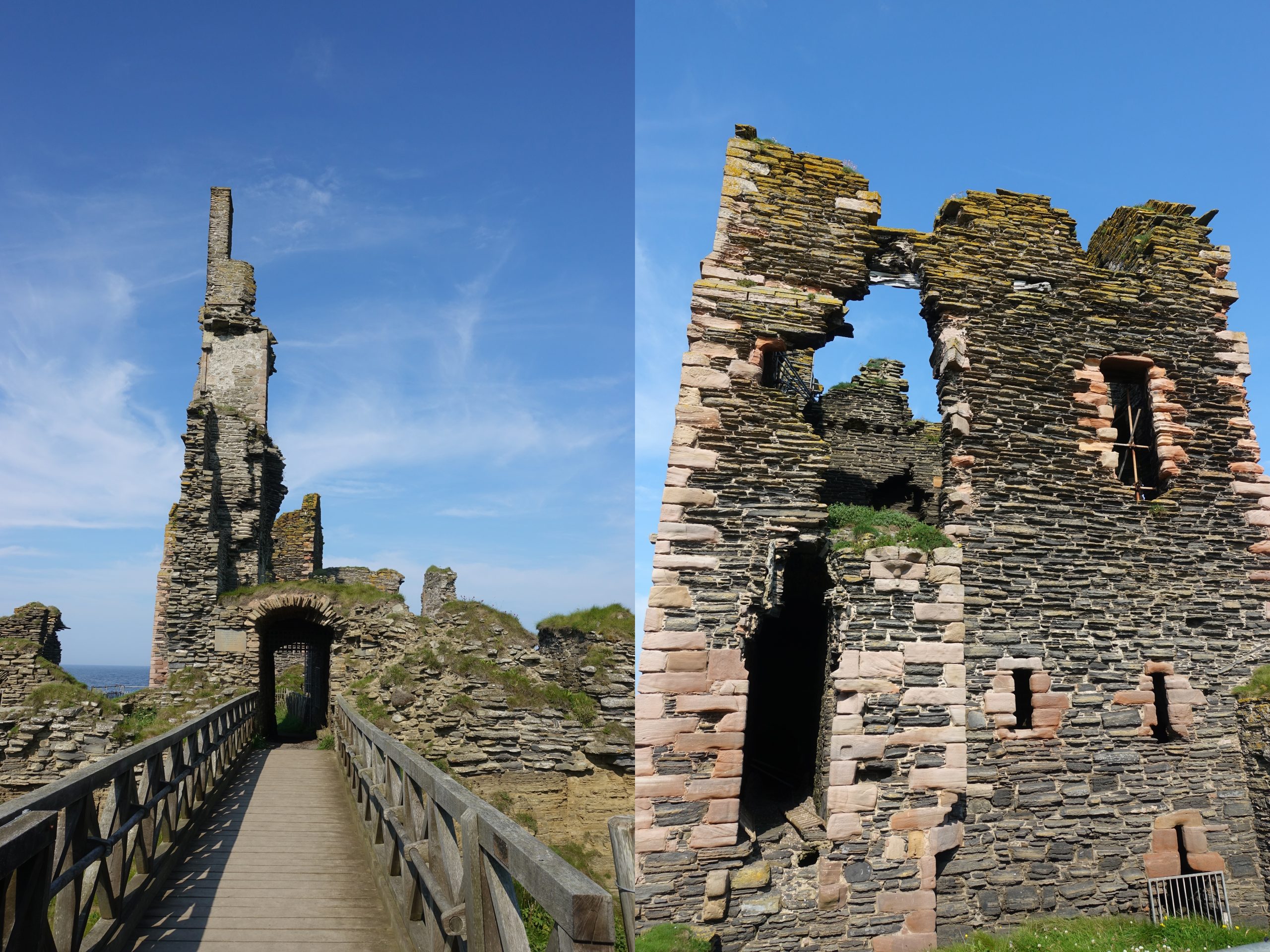 Les ruines du château de Sinclair et Girnigoe